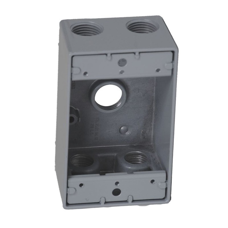Westgate W1B75-5-WH 1 Gang Weatherproof Outlet 3/4in Trade Size, 5 Outlet Holes, White