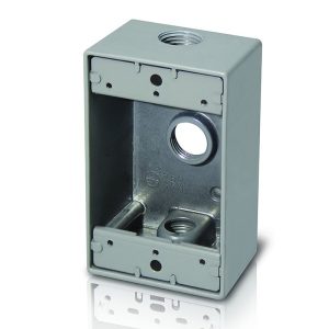 Westgate W1DB75-3 1 Gang Weatherproof Outlet Box 2-5/8" Deep 3 Hole