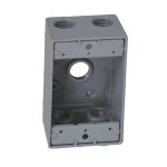 Westgate W1DB50-4 1 Gang Weatherproof Outlet 1/2in Trade Size 2-5/8in Deep, 4 Outlet Holes