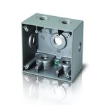 Westgate W2B75-4 2 Gang Weatherproof Outlet Box 2" Deep 4 Hole