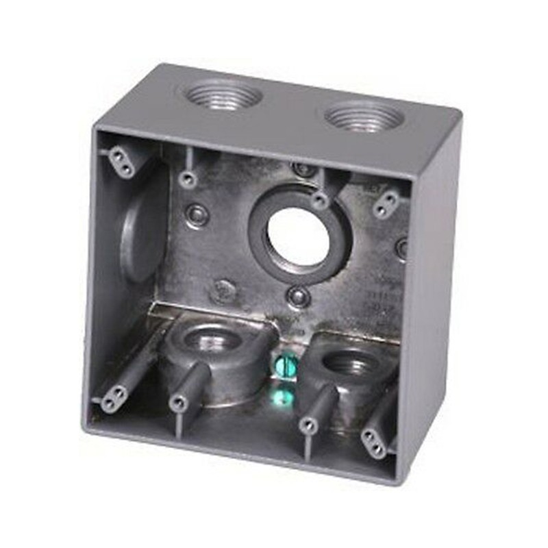 Westgate W2DB50-5 2 Gang Weatherproof Outlet Box 2-5/8" Deep 5 Hole