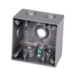 Westgate W2DB75-5 2 Gang Weatherproof Outlet Box 2-5/8" Deep 5 Hole