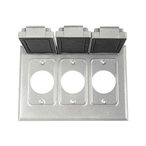 Westgate W3C-3S 3 Gang Single Receptacle Cover
