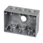 Westgate W3DB50-7 3 Gang Weatherproof Outlet Box 2-5/8" Deep 7 Holes