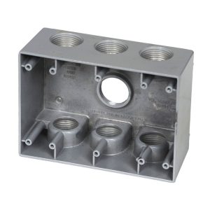 Westgate W3DB75-7 3 Gang Weatherproof Outlet Box 2-5/8" Deep 7 Holes