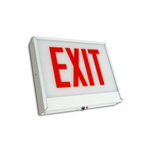 Profusion LED PL-CAXTEU1R-W-EM-NA Chicago Approved Steel Exit Sign