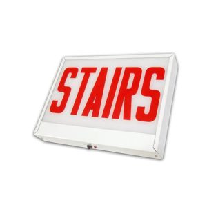 Profusion LED PL-CAXTE2R-W-EM-SW-LARA Chicago Approved Steel Double-Face Stairs Exit Sign