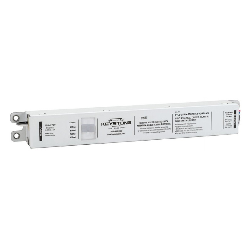 Keystone KTLD-35-UV-PS850-42-VDIM-LM1 35W 20-42VDC - 700-850mA Adjustable Constant Current LED Driver