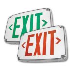 Morris 73386 Compact Cold Weather & Wet Location Red LED Exit Sign Battery Backup
