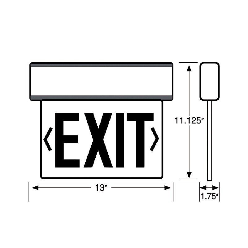 Westgate XE-2RMA-EM 4 Watts Exit Lighting