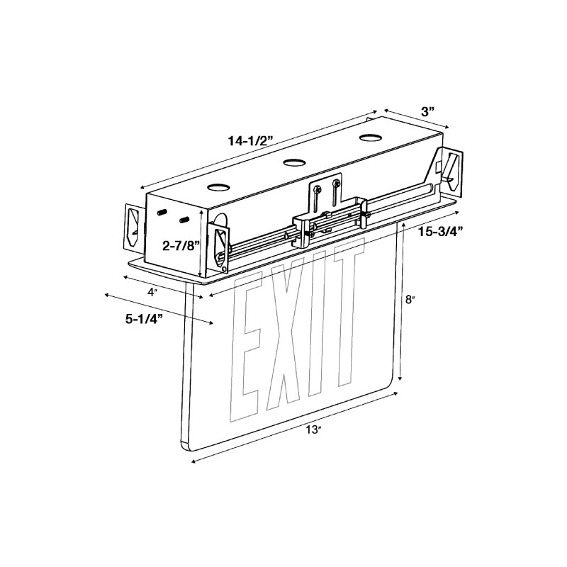 Westgate XTR-2GMW-EM 4 Watts Exit Lighting
