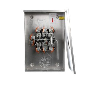 Siemens 41407-025F 600 VAC 200A 3-Phase 3-Wire 7-Jaw 1-Position Lever Bypass Ringless Meter