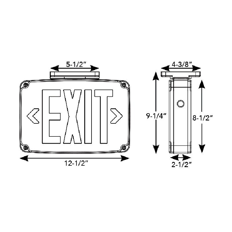 Westgate XT-WP-1RG-EM 3 Watts Exit Lighting