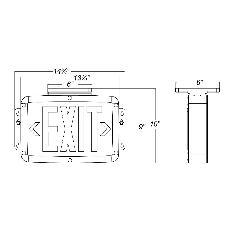 Westgate XTN4X-1RWEM Exit Lighting