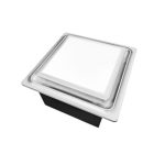 Aero Pure ABF110 L5 SG 110 CFM Slim Fit-AC Motor Whit Led/Nigth Light-Square Grille-Satin Gold