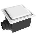 Aero Pure ABF80 L5 W 80 CFM Slim Fit AC Motor Whit Led-Night Light-Square Grille-White