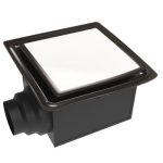 Aero Pure ABF80 L5 OR 80 CFM Slim Fit AC Motor Whit Led-Night Light-Square Grille-Oil Rubbed Bronze