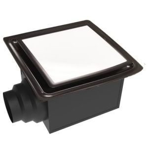 Aero Pure ABF80 L5 OR 80 CFM Slim Fit AC Motor Whit Led-Night Light-Square Grille-Oil Rubbed Bronze