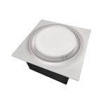 Aero Pure ABF80 L6 SG 80 CFM Slim Fit AC Motor Whit Led-Night Light-Round Grille-Satin Gold