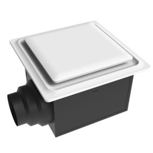 Aero Pure ABF110DH L5 W 50/80/110 CFM Slim Fit DC Motor Whit Led-Night Light-Humidity-White-Square Grille