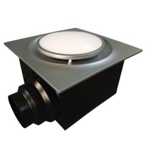 Aero Pure ABF110DH L6 SN 50/80/110 CFM Slim Fit DC Motor Whit Led-Night Light-Humidity-Satin Nickel-Round Grille