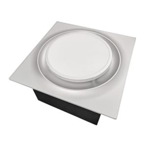 Aero Pure ABF110DH L6 SG 50/80/110 CFM Slim Fit DC Motor Whit Led-Night Light-Humidity-Satin Gold-Round Grille