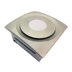 Aero Pure AP120H-SL SN 120 CFM Slim Fit Fan Whit 3000K LED Light Module-Satin Nickel-Humidity Sensor