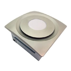 Aero Pure AP904H-SL SN 90 CFM Slim Fit Fan Whit 4000K LED Light Module-Satin Nickel-Humidity Sensor
