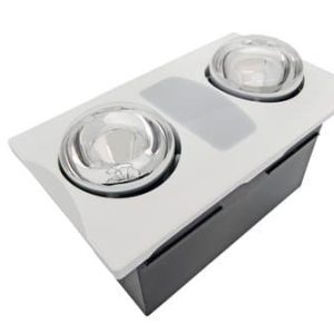 Aero Pure A515A W 80 CFM Quiet Fan with Light/Heat-2 Light Combo - White