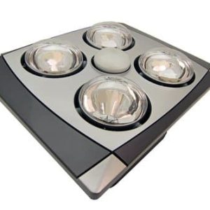 Aero Pure AP716B W 90 CFM Quiet Fan with Light/Heat-4 Light Combo-White