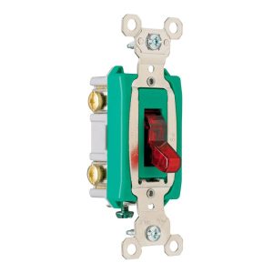 Legrand PS30AC2RPL Industrial Extra Heavy Duty Specification Grade Switch, Back and Side Wire, Red