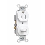 Legrand 691TRW Combination Single-Pole Switch and Tamper-Resistant Single Receptacle