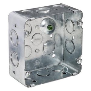 Topaz B8451 4-11/16in Welded Box 2-1/8in Deep with 1/2in, 3/4in KO
