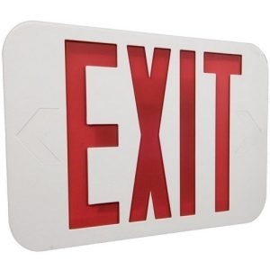 Morris 73022 Red LED Wh Remote Exit Sign