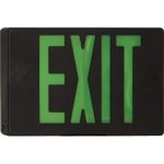 Morris 73025 Green LED Blk Remote Exit Sign