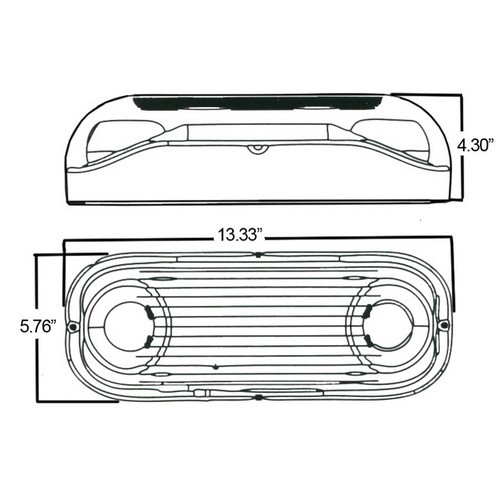 Morris 73398 Wproof LED Em Lt Wh w/Shield