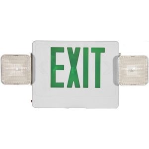 Morris 73032 Green LED Wh Combo Exit/Em Lt