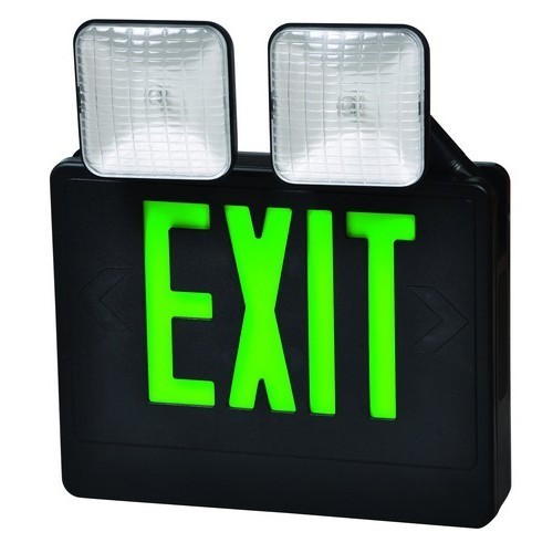 Morris 73033 Green LED Blk Combo Exit/Em Lt