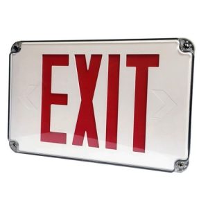 Morris 73454 Wet Location Red Exit Light RC