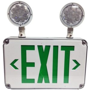 Morris 73472 Grn LED Wh Combo Exit/Em Lt SD