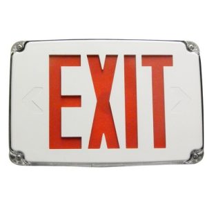 Morris 73371 Wet Loc Em Red Exit Wht Cold