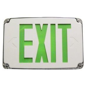 Morris 73388 Wet Location Green Exit Wh