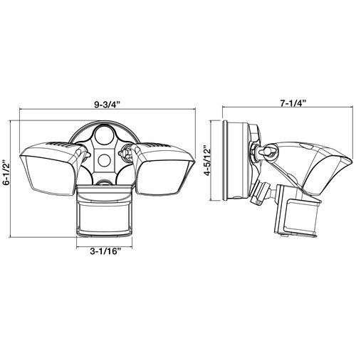 Morris 72584A 2 Hd Sq Hd w Sensor 25W 5000K Wh