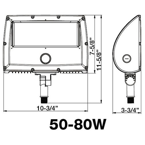 Morris 75353B Trunn for 20W-80W Arch flood Wh