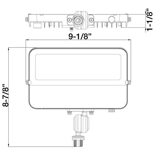 Morris 74516 30W Small Flood Knuckle Mount CCT Wh