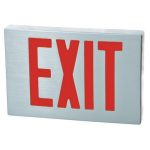 Morris 73340 Cast Aluminum LED Exit Sign - Red LED - Aluminum Housing