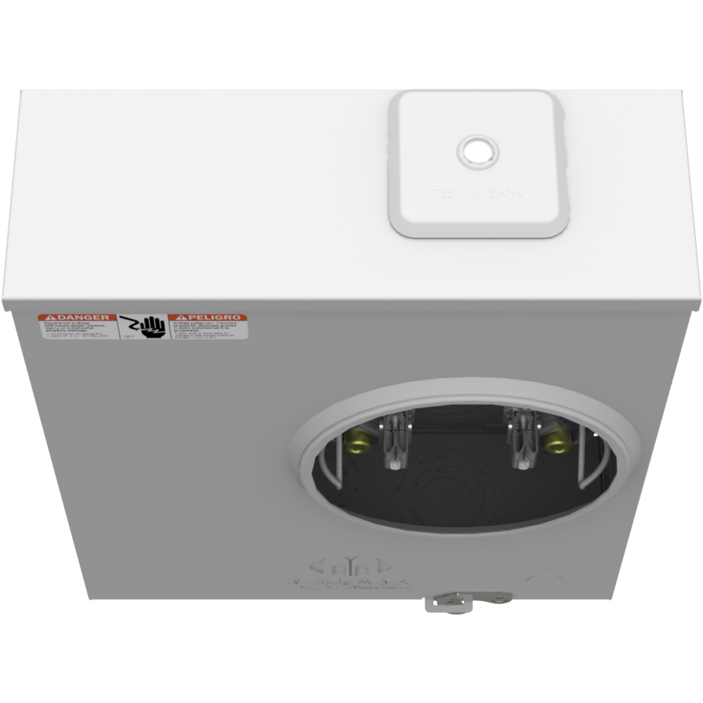 Milbank U3850-XL-TG-HSP-PL 4 Terminal Ringless Small Closing Plate Triplex Ground Stainless Steel Hasp 7-8 In Knockouts