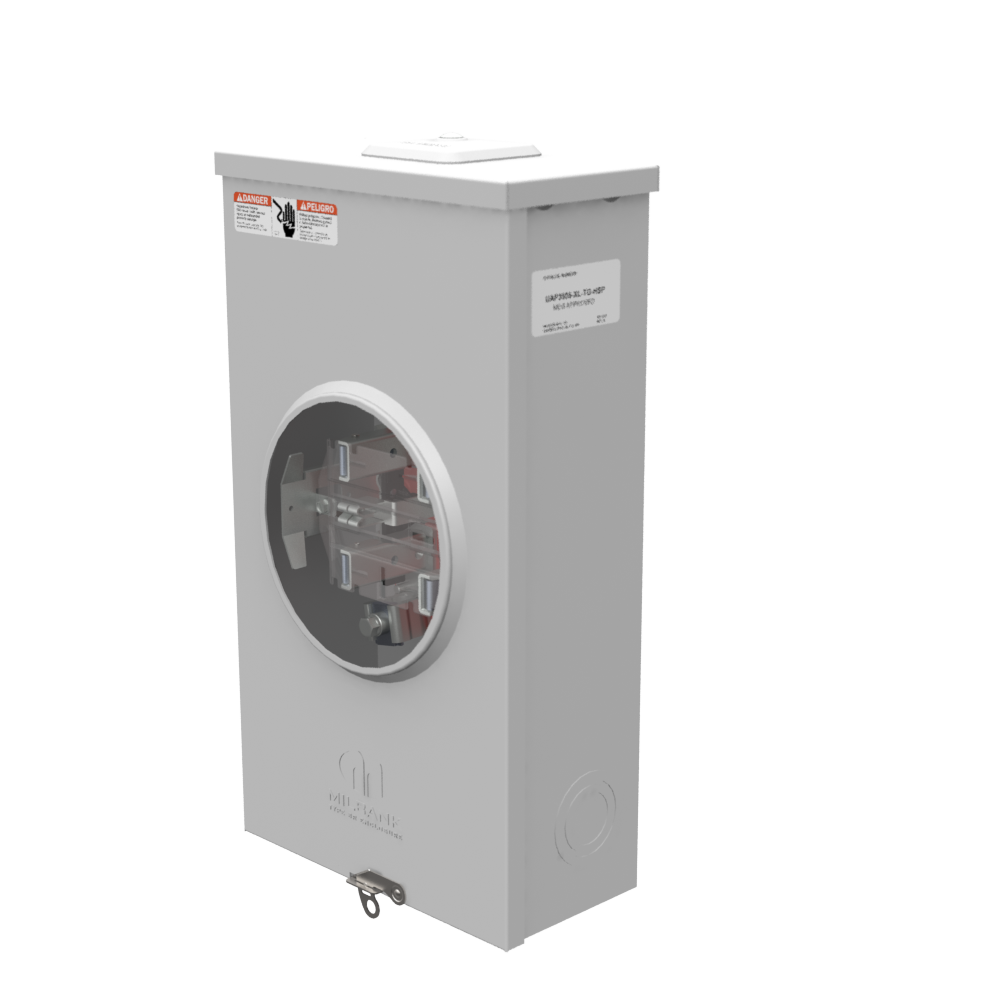 Milbank UAP3505-XL-TG-HSP 5 Terminal Ringless Small Closing Plate Triplex Ground Lever Bypass Stainless Steel Hasp