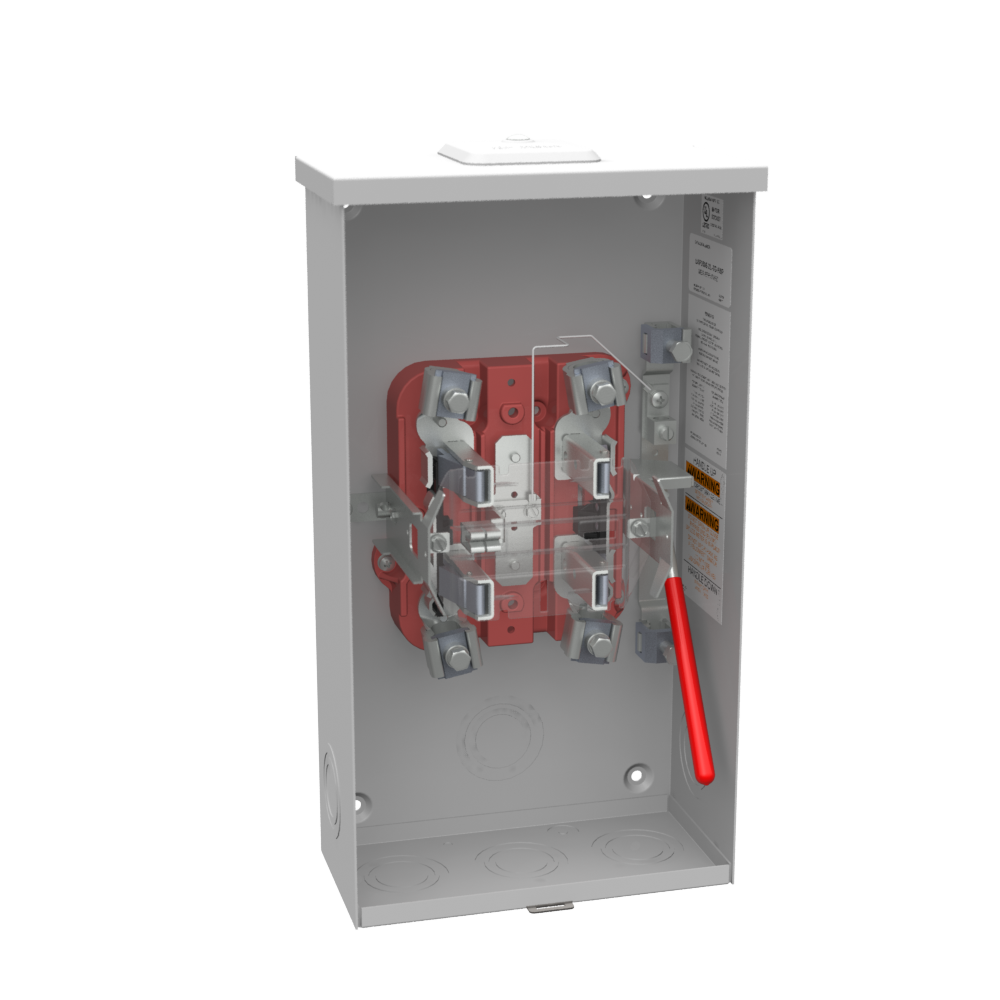 Milbank UAP3505-XL-TG-HSP 5 Terminal Ringless Small Closing Plate Triplex Ground Lever Bypass Stainless Steel Hasp