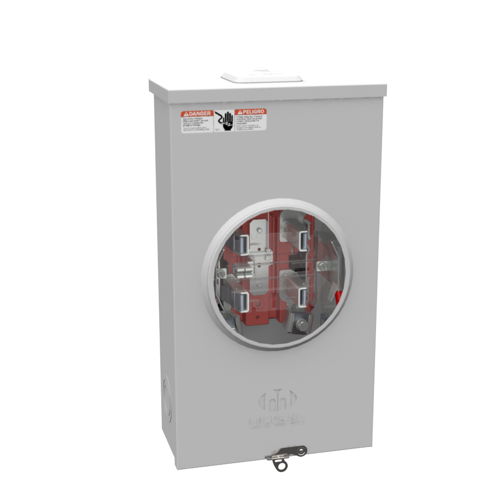 Milbank UAP3505-XL-TG-HSP 5 Terminal Ringless Small Closing Plate Triplex Ground Lever Bypass Stainless Steel Hasp